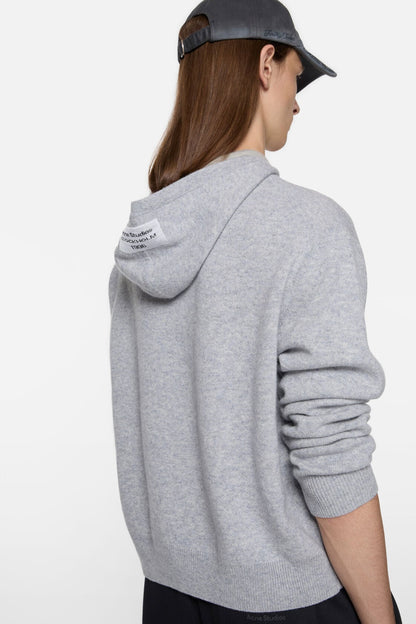 Cashmere hoodie - Cold grey melange