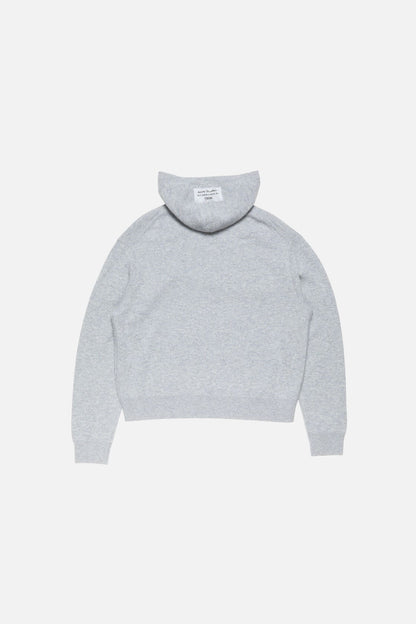 Cashmere hoodie - Cold grey melange