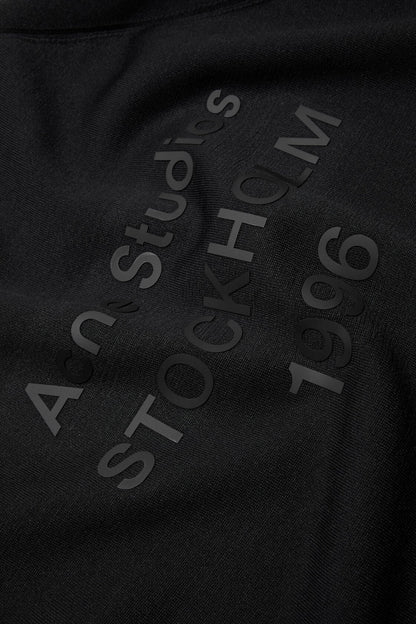 Zip-up logo cardigan - Black