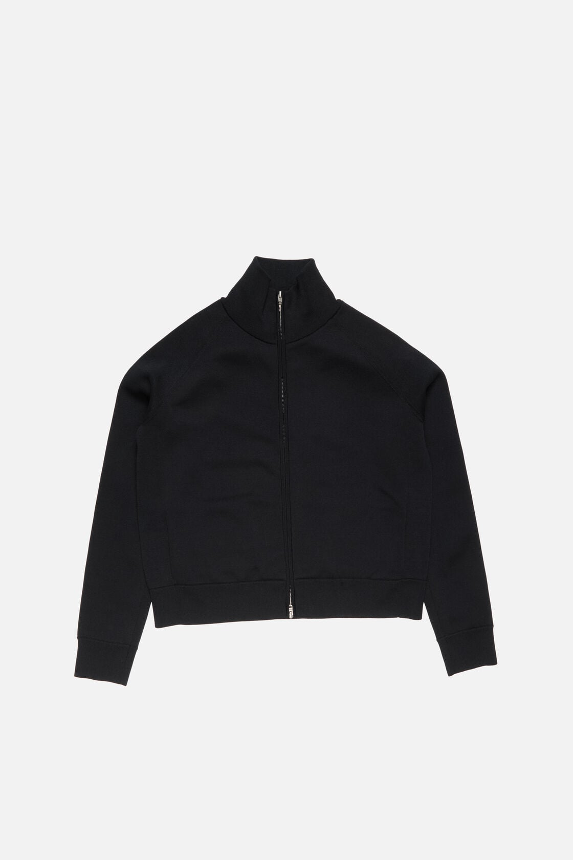 Zip-up logo cardigan - Black
