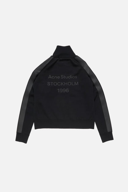 Zip-up logo cardigan - Black
