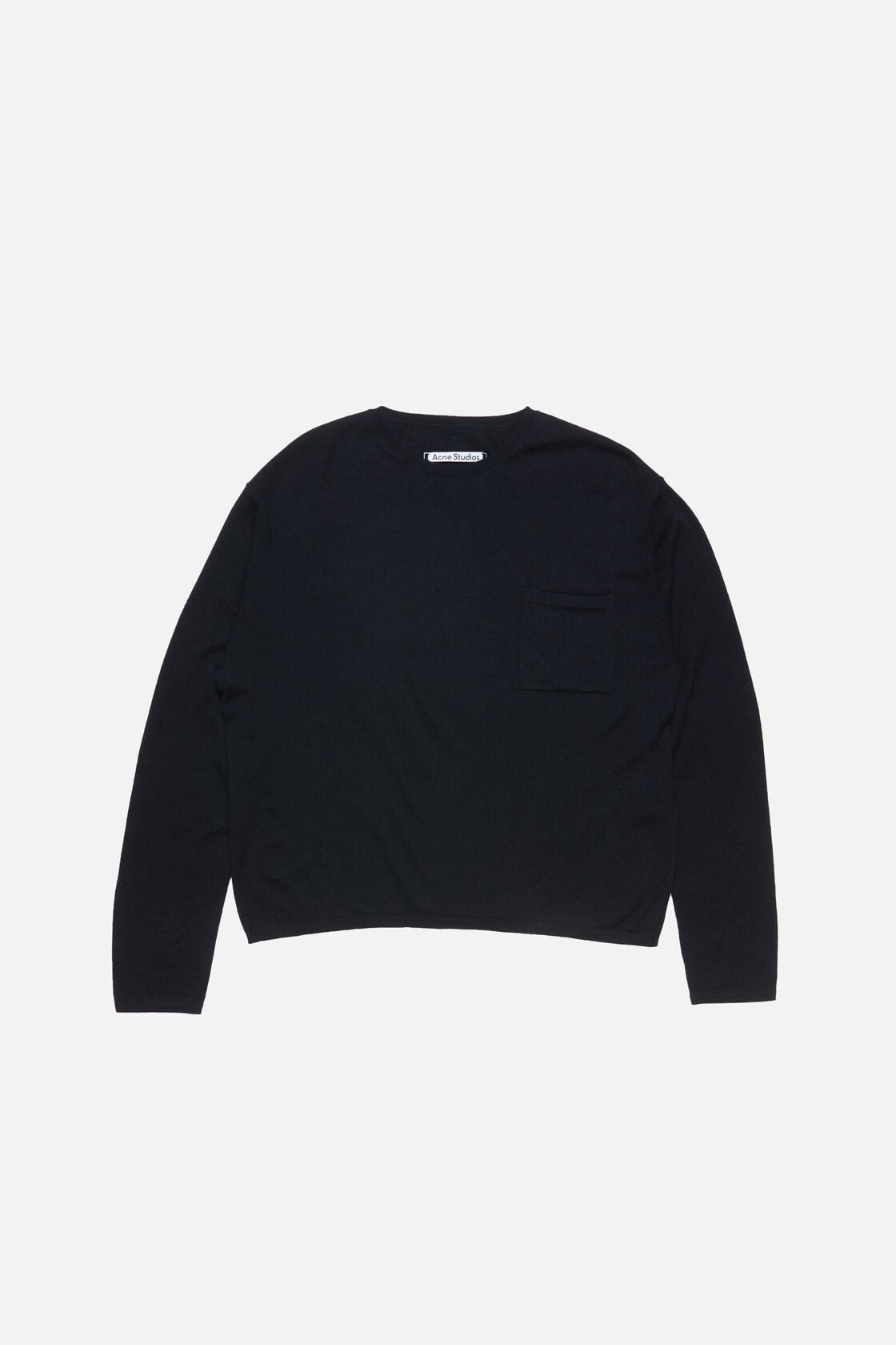 Cashmere sweater with pocket - Black