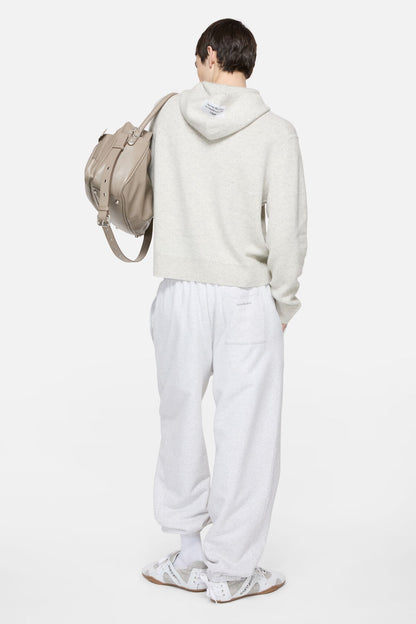 Cashmere hoodie - Light Grey Melange