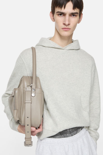 Cashmere hoodie - Light Grey Melange