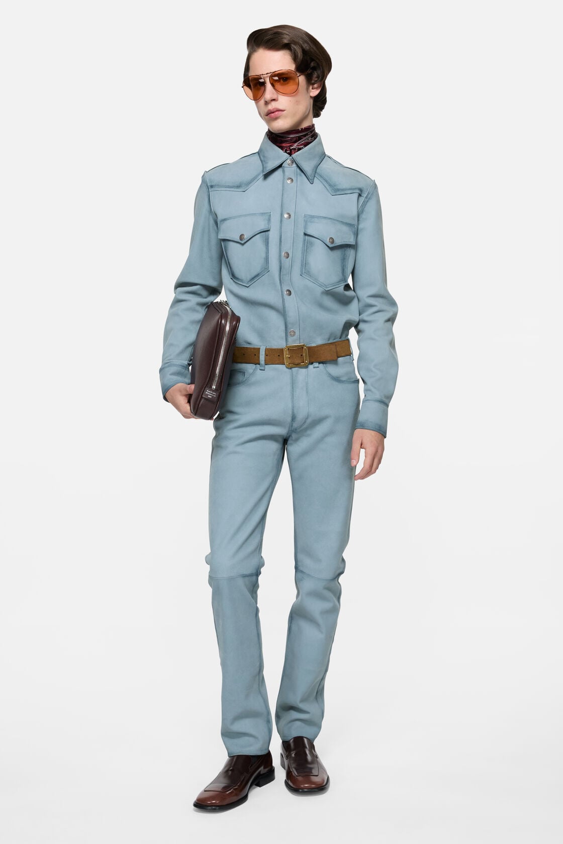 Suede trousers - 1979 - Light blue