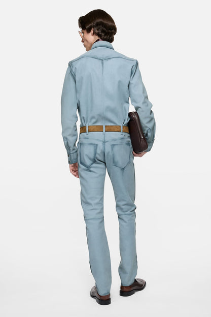 Suede trousers - 1979 - Light blue