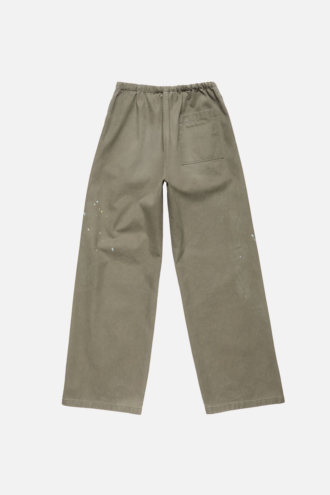 Washed cotton trousers - Dusty green