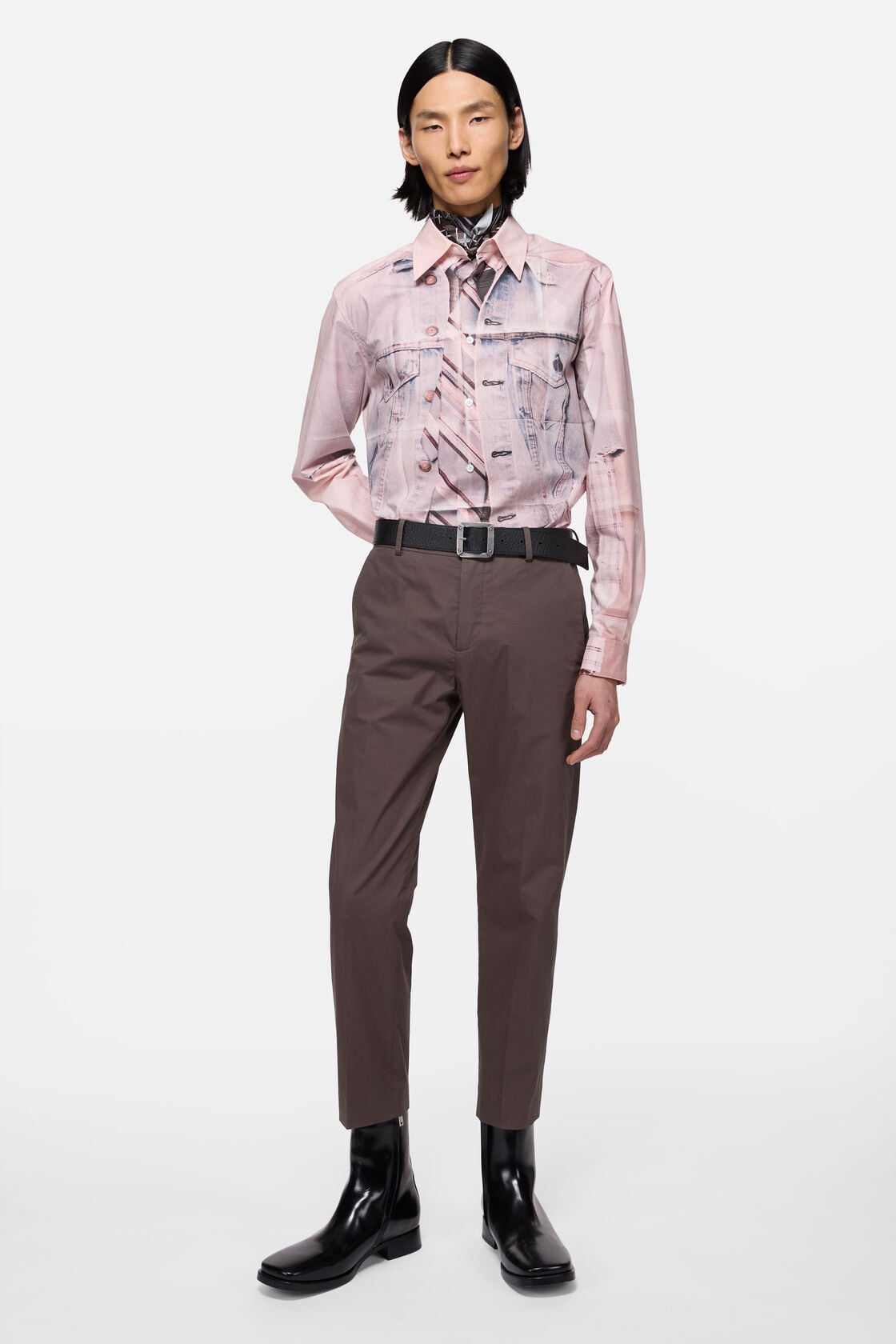 Tailored cotton trousers - Faded purple