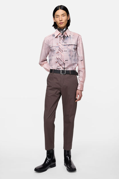 Tailored cotton trousers - Faded purple