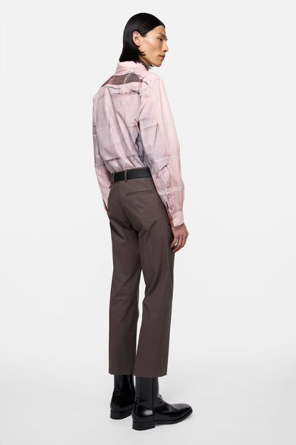 Tailored cotton trousers - Faded purple