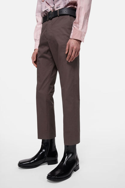 Tailored cotton trousers - Faded purple