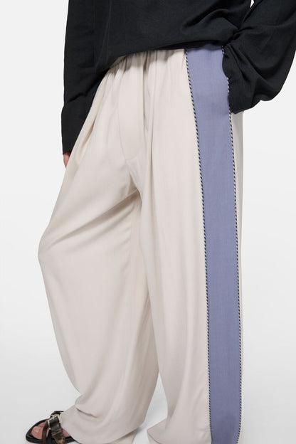 Casual wool trousers - Light taupe