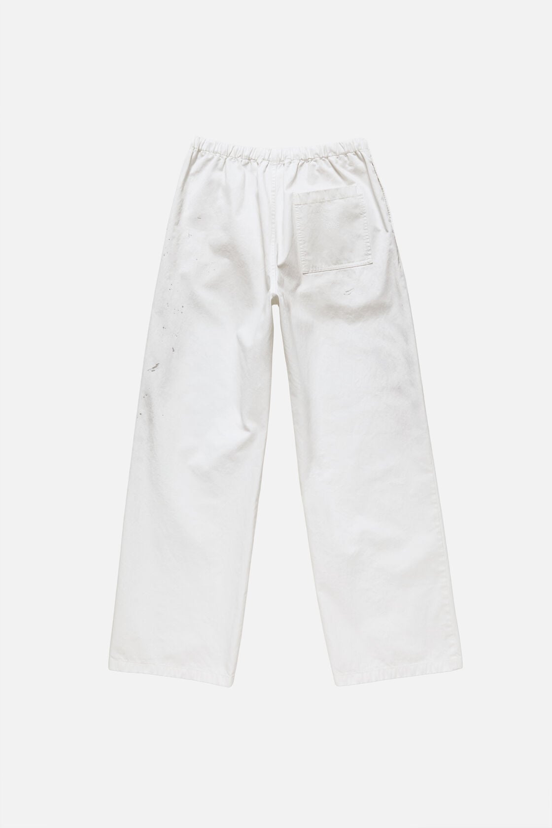 Peached cotton trousers - White