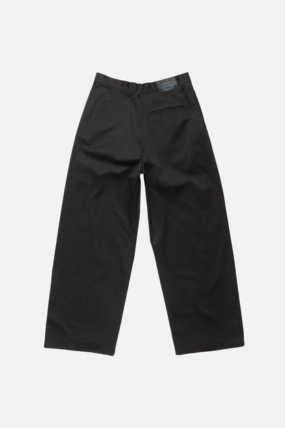 Cotton satin trousers - Black