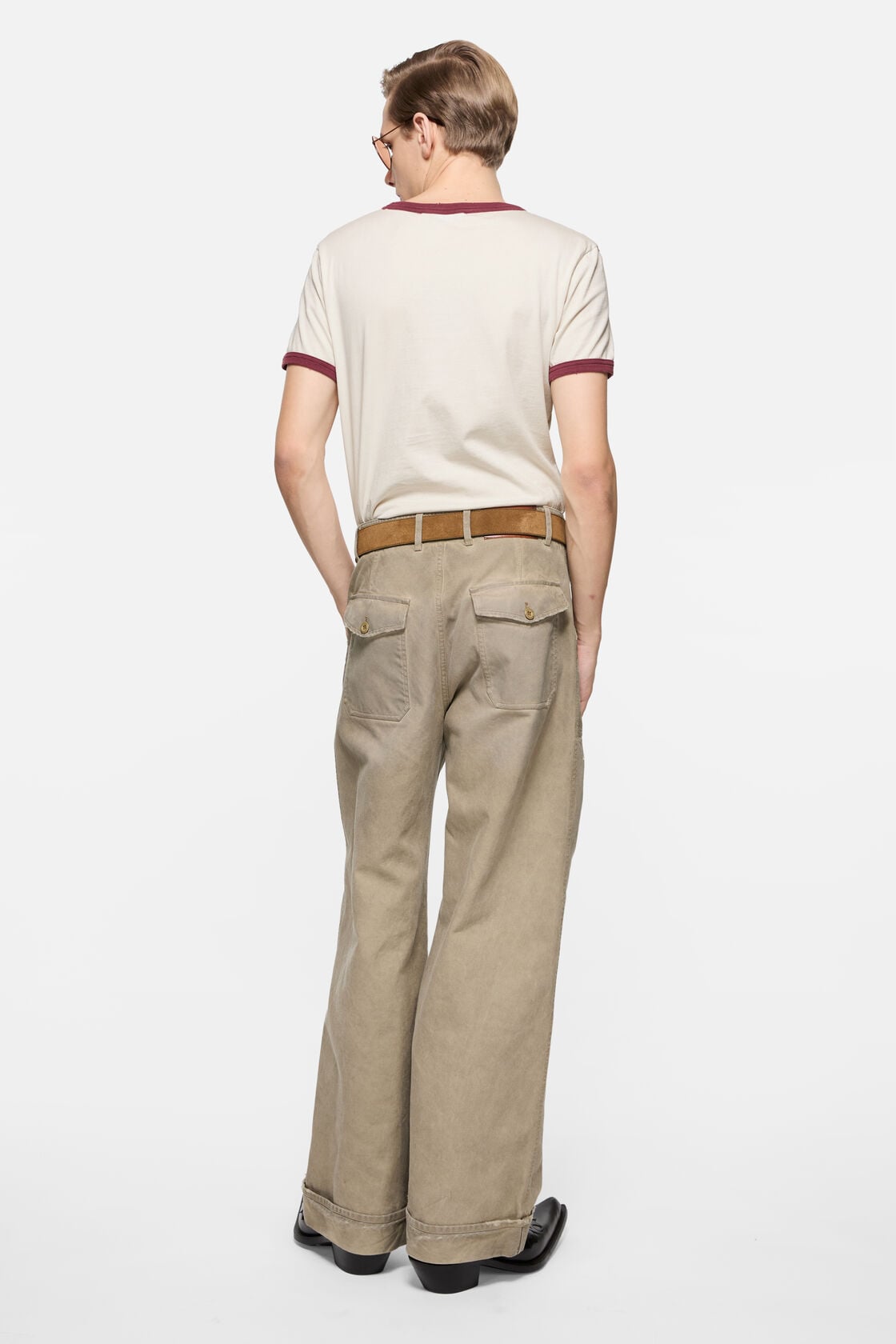 Graphic t-shirt - Off white/burgundy