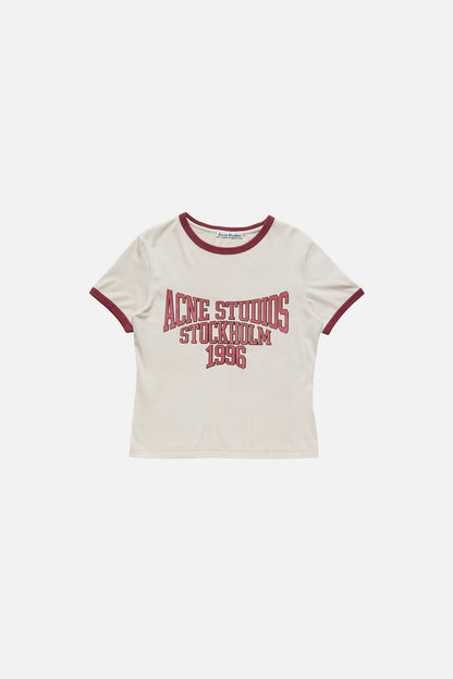 Graphic t-shirt - Off white/burgundy