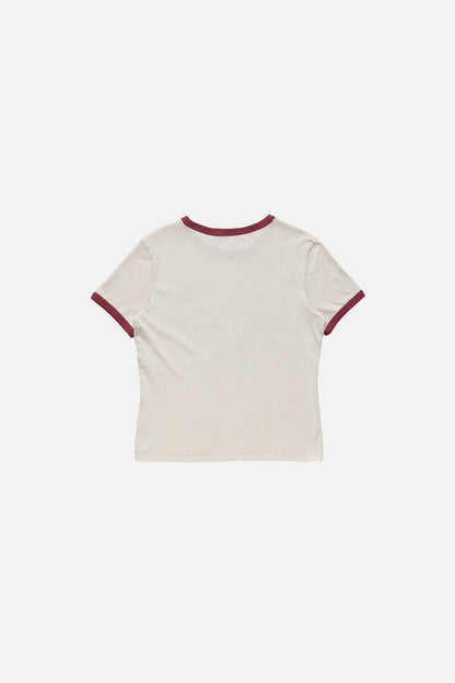 Graphic t-shirt - Off white/burgundy