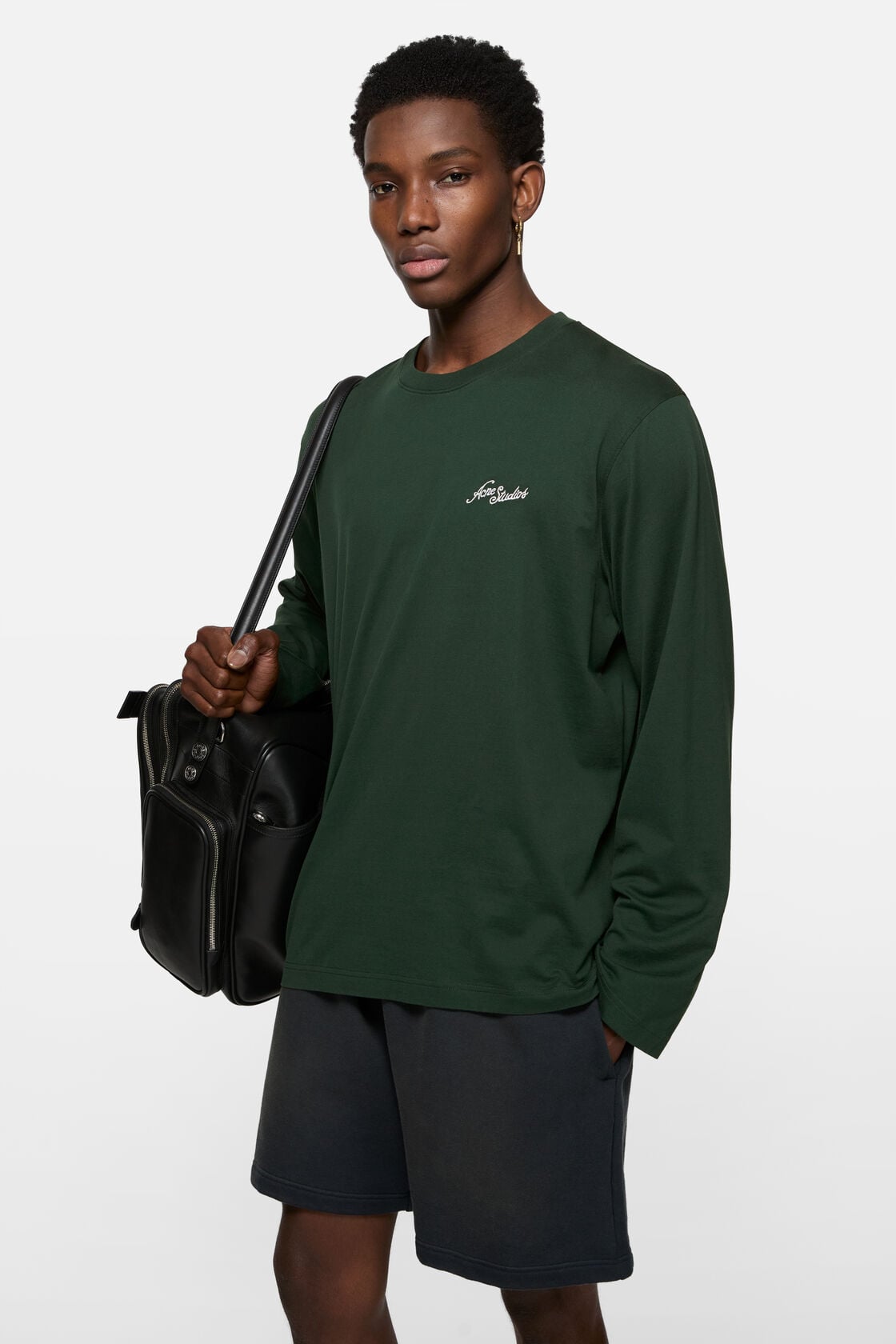 Jersey t-shirt with logo - Dark green