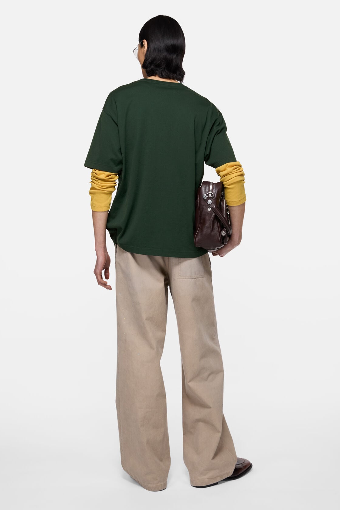 Jersey t-shirt with logo - Dark green