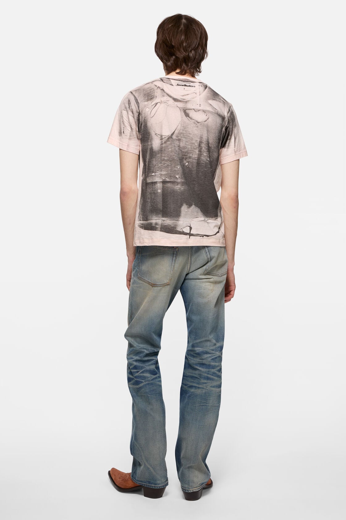 Tromp-l'œil t-shirt - Pink/grey