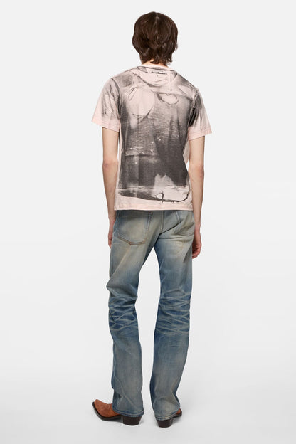 Tromp-l'œil t-shirt - Pink/grey