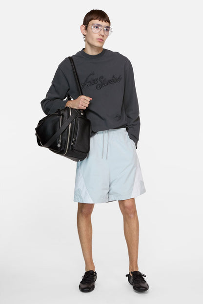 Embroidered logo t-shirt - Faded black