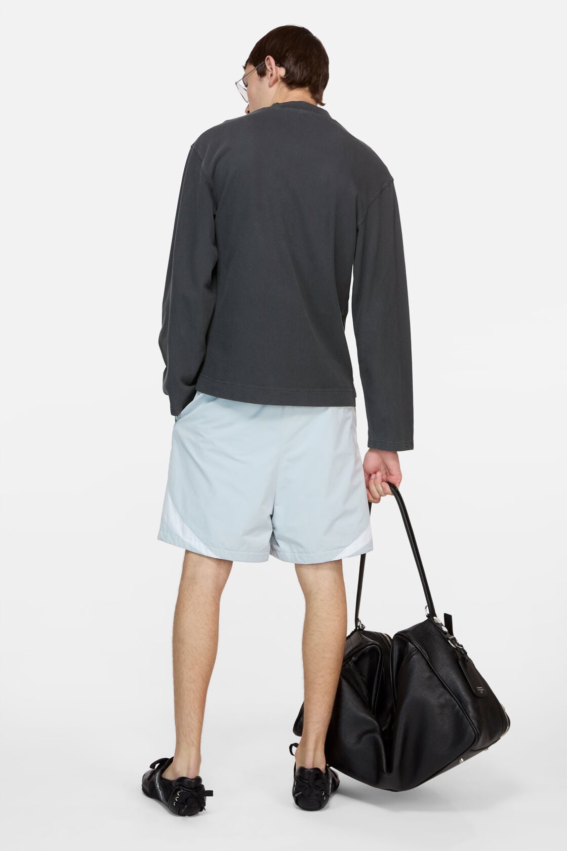 Embroidered logo t-shirt - Faded black