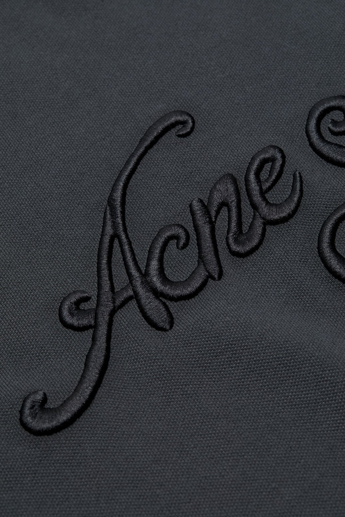 Embroidered logo t-shirt - Faded black