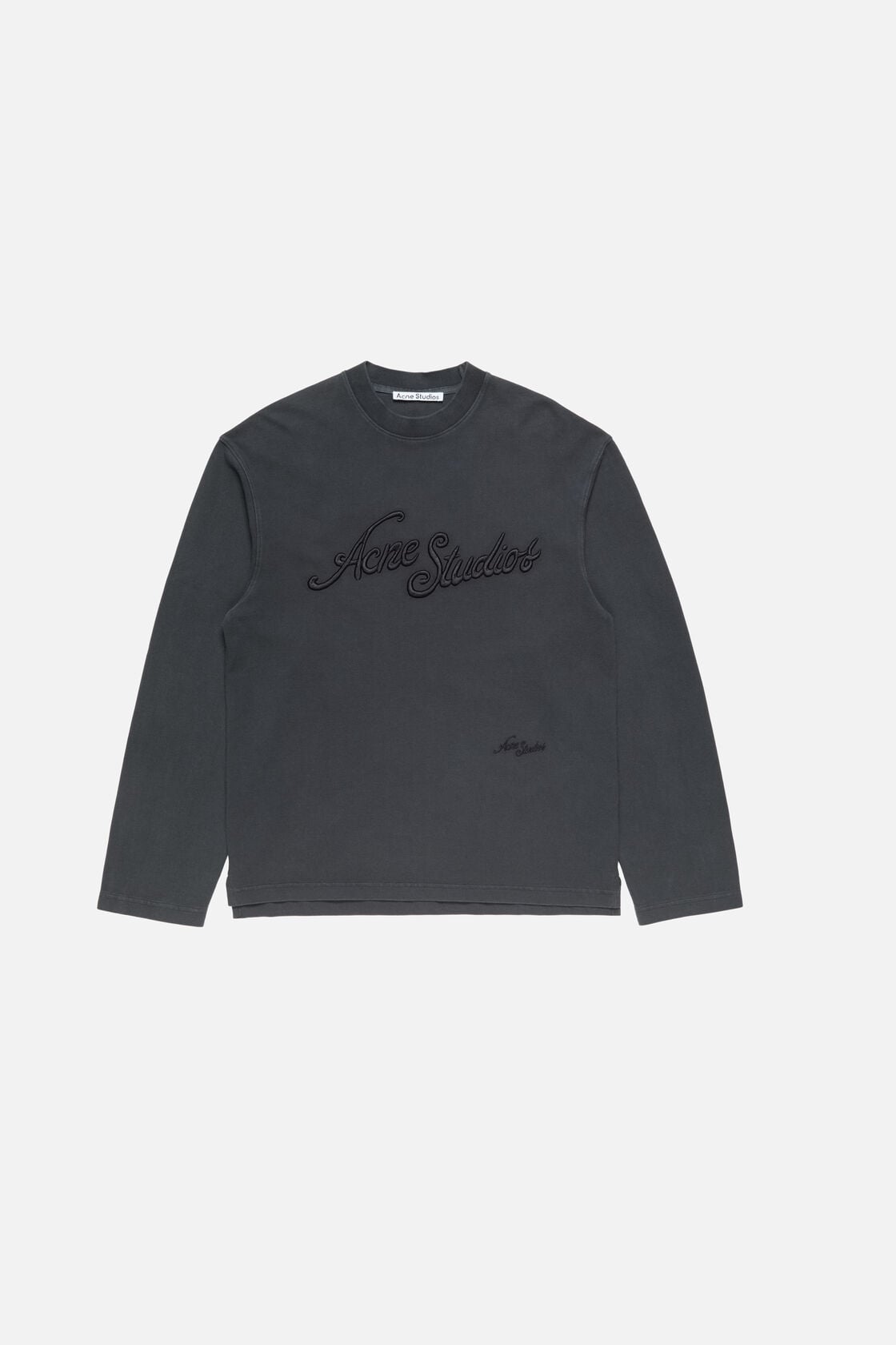 Embroidered logo t-shirt - Faded black