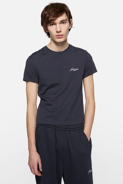 Jersey t-shirt with logo - Dark navy