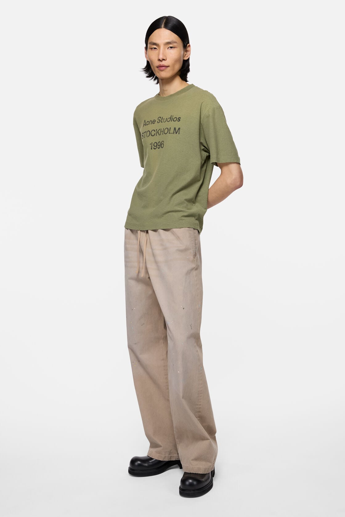 Sprayed logo t-shirt - Olive green
