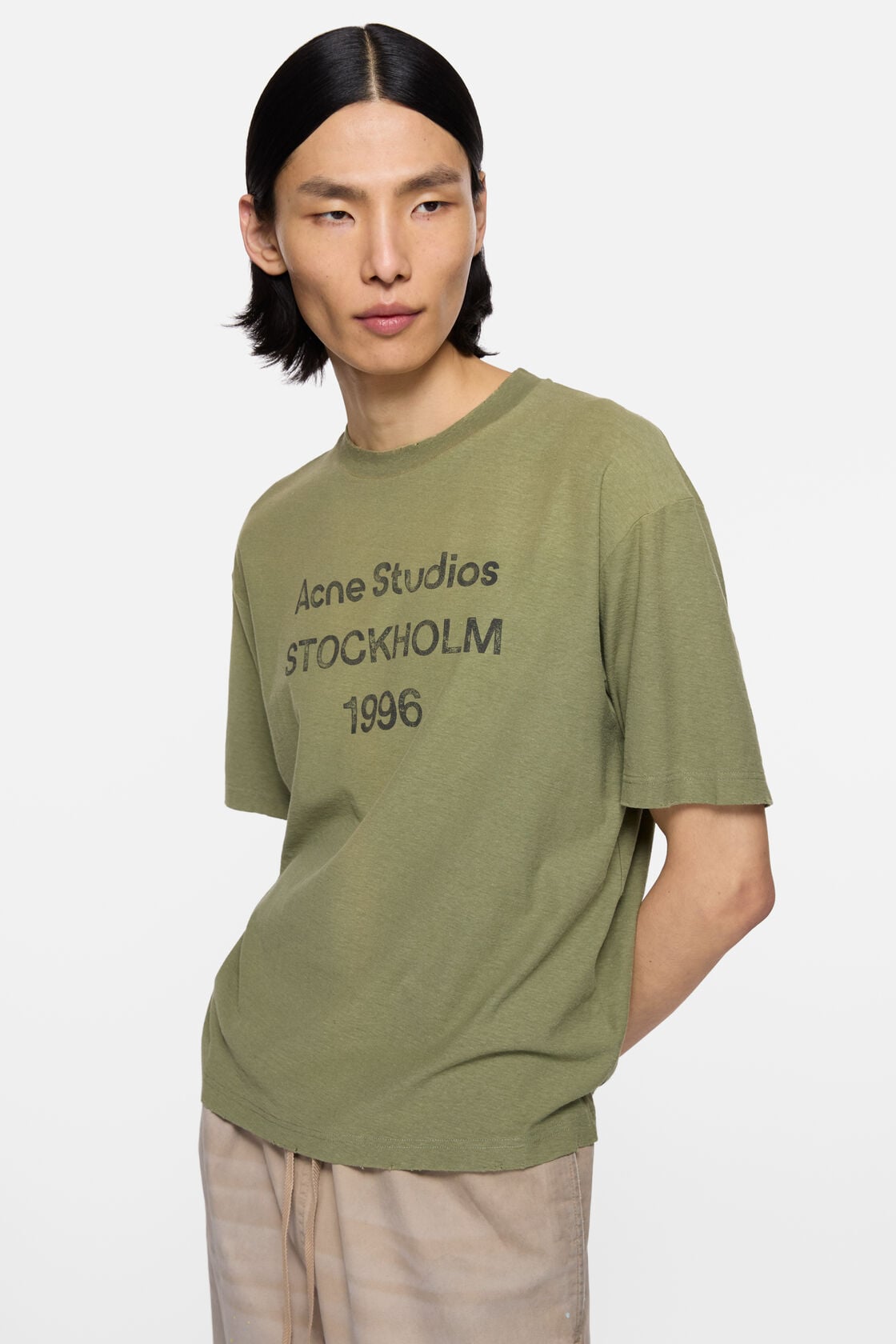 Sprayed logo t-shirt - Olive green