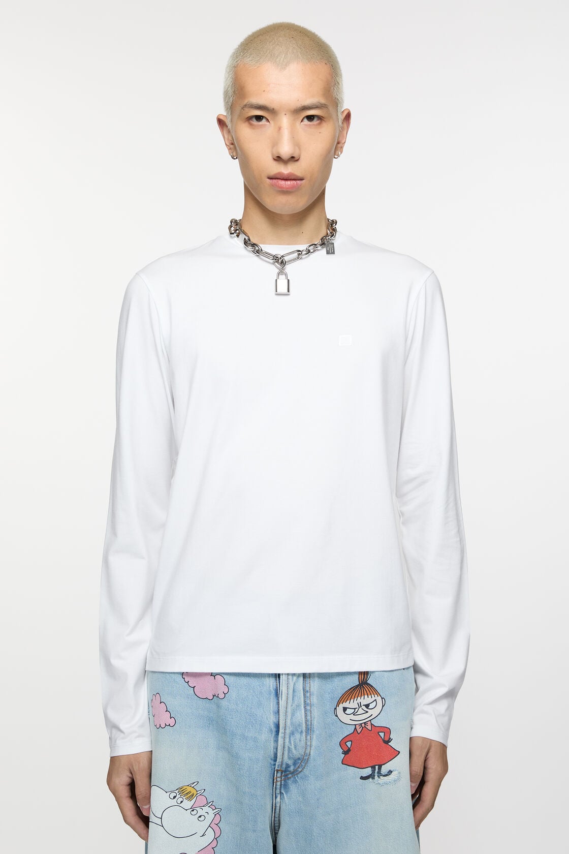 Long sleeve t-shirt - regular fit - Optic White
