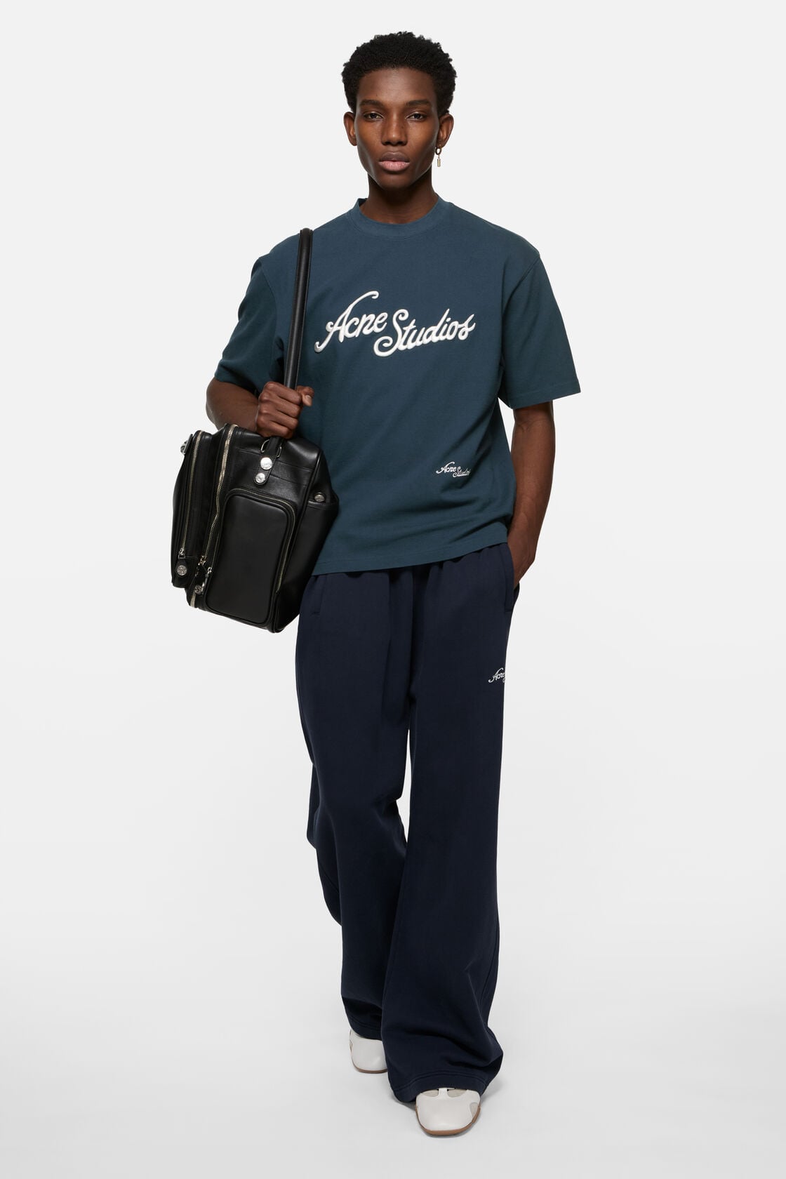 Embroidered logo t-shirt - Deep blue