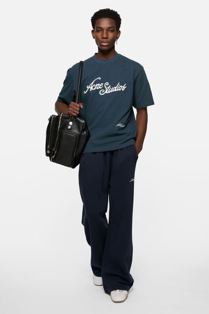 Embroidered logo t-shirt - Deep blue