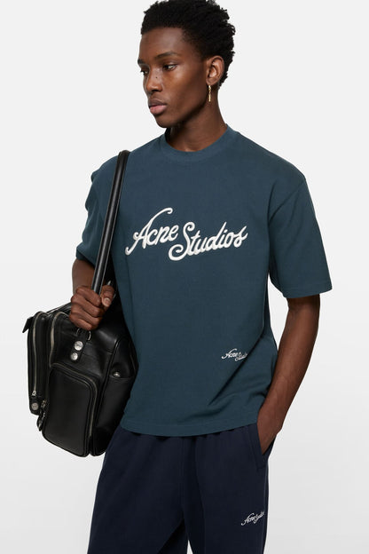 Embroidered logo t-shirt - Deep blue
