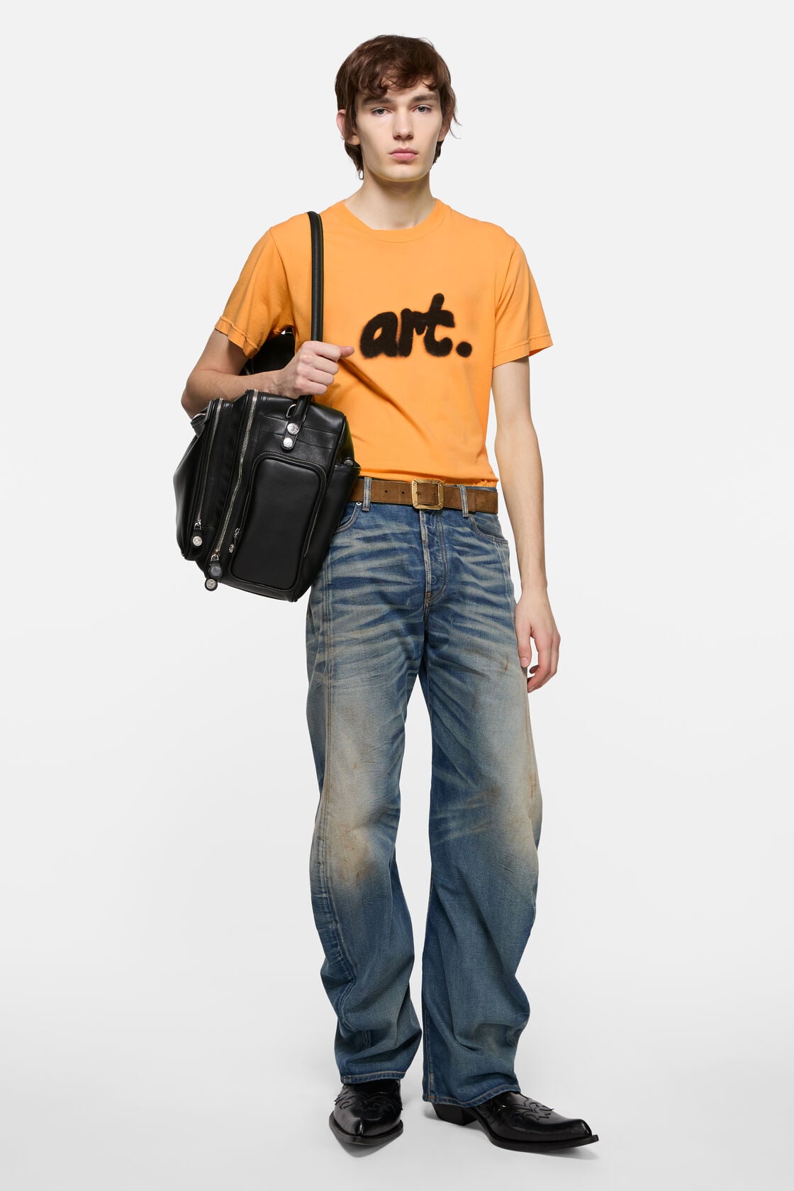 Sprayed graphic t-shirt - Saffron Yellow