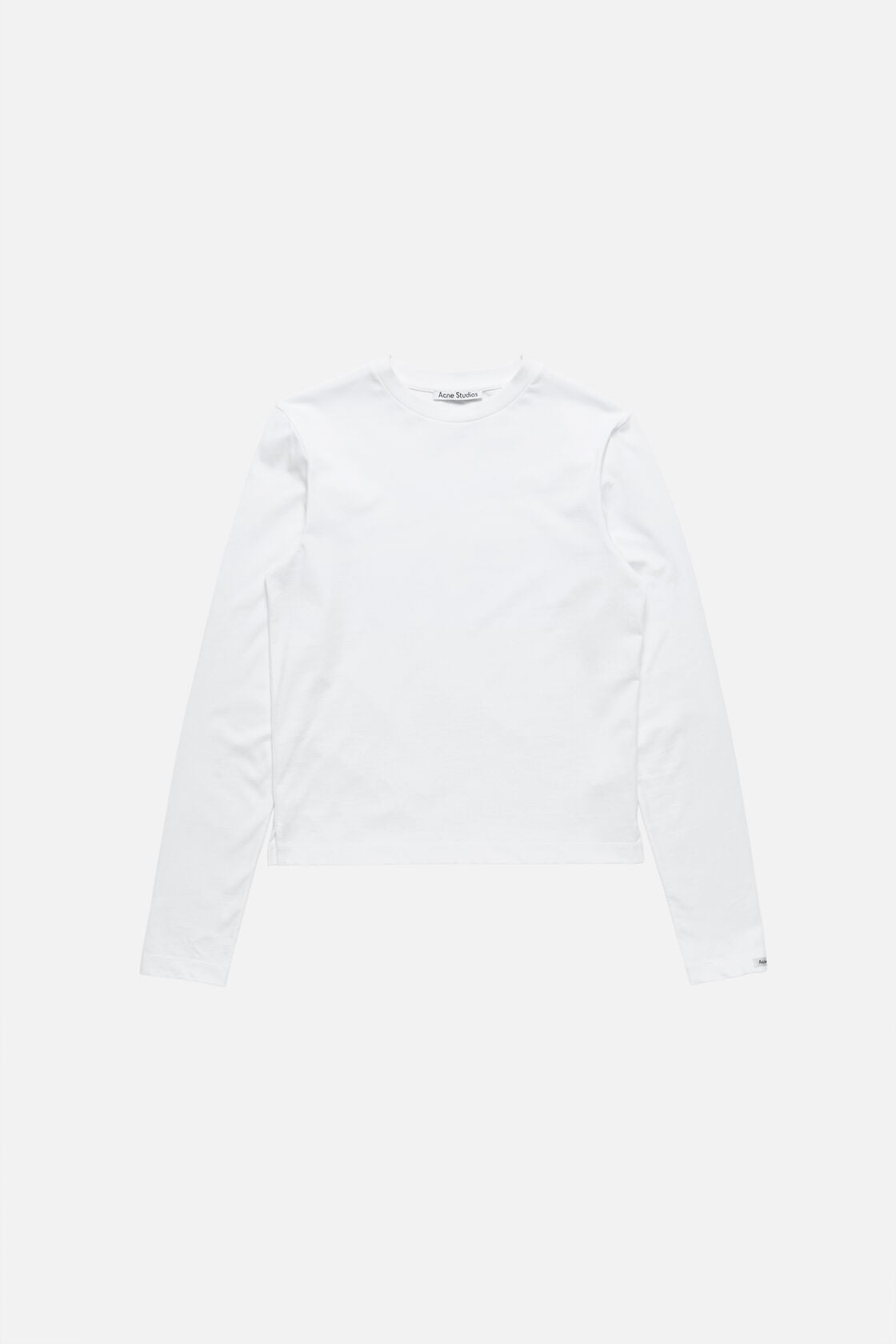Satin label t-shirt - regular - Optic White