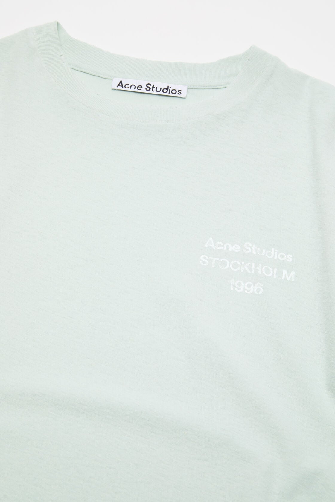 Distressed logo t-shirt - Pale mint