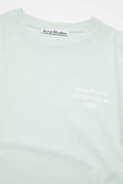 Distressed logo t-shirt - Pale mint