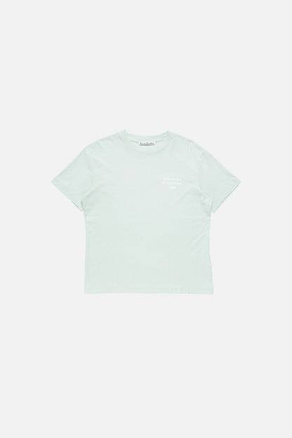 Distressed logo t-shirt - Pale mint