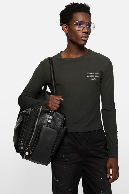 Distressed logo t-shirt - Faded black