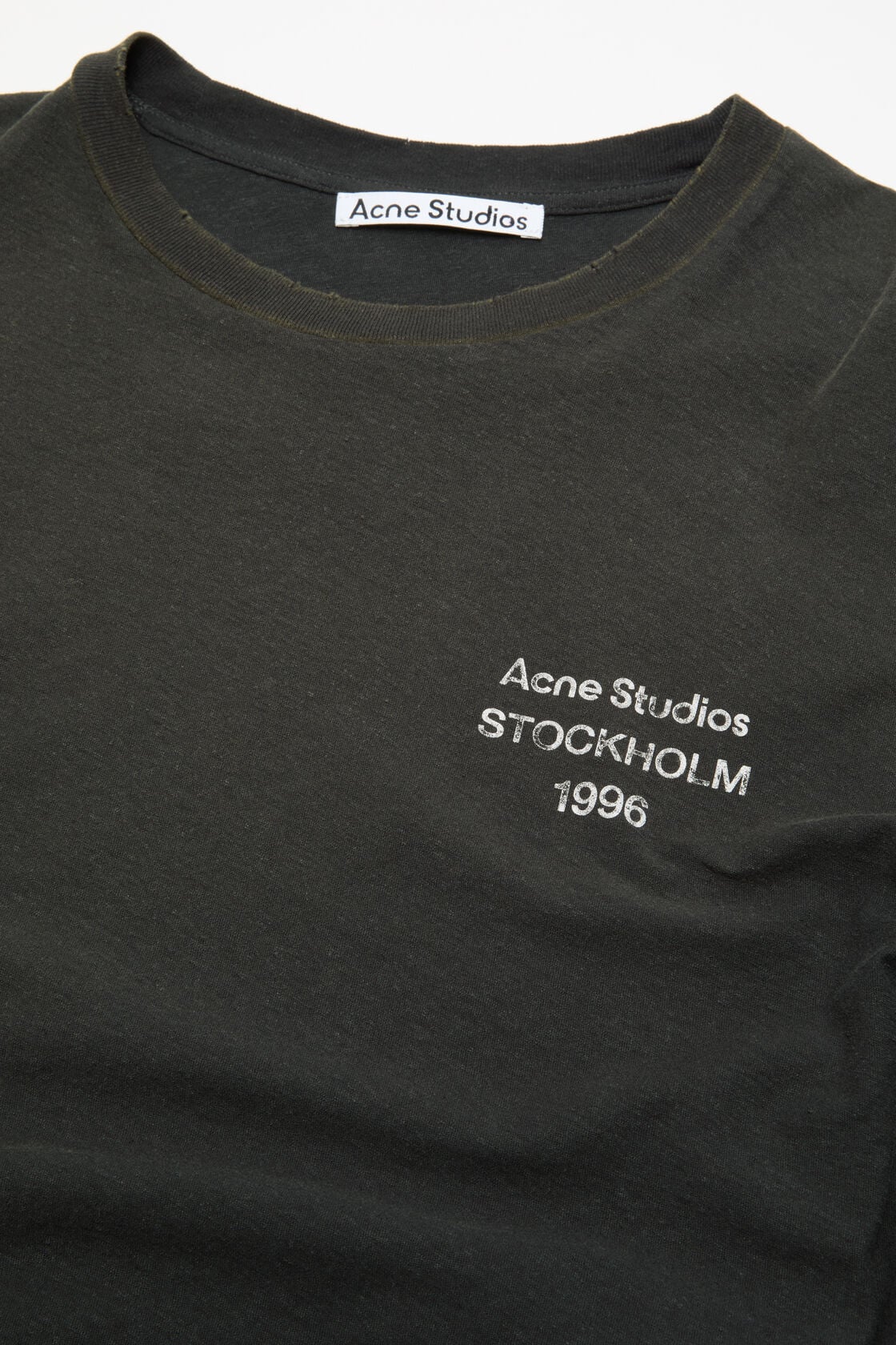 Distressed logo t-shirt - Faded black