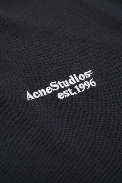 Washed logo polo - Black