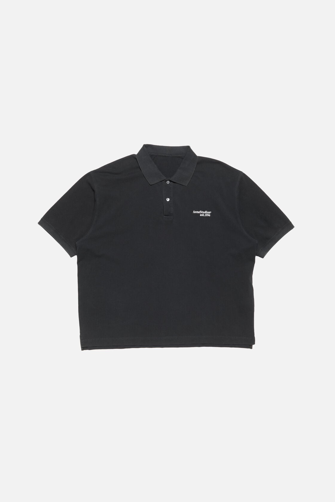 Washed logo polo - Black