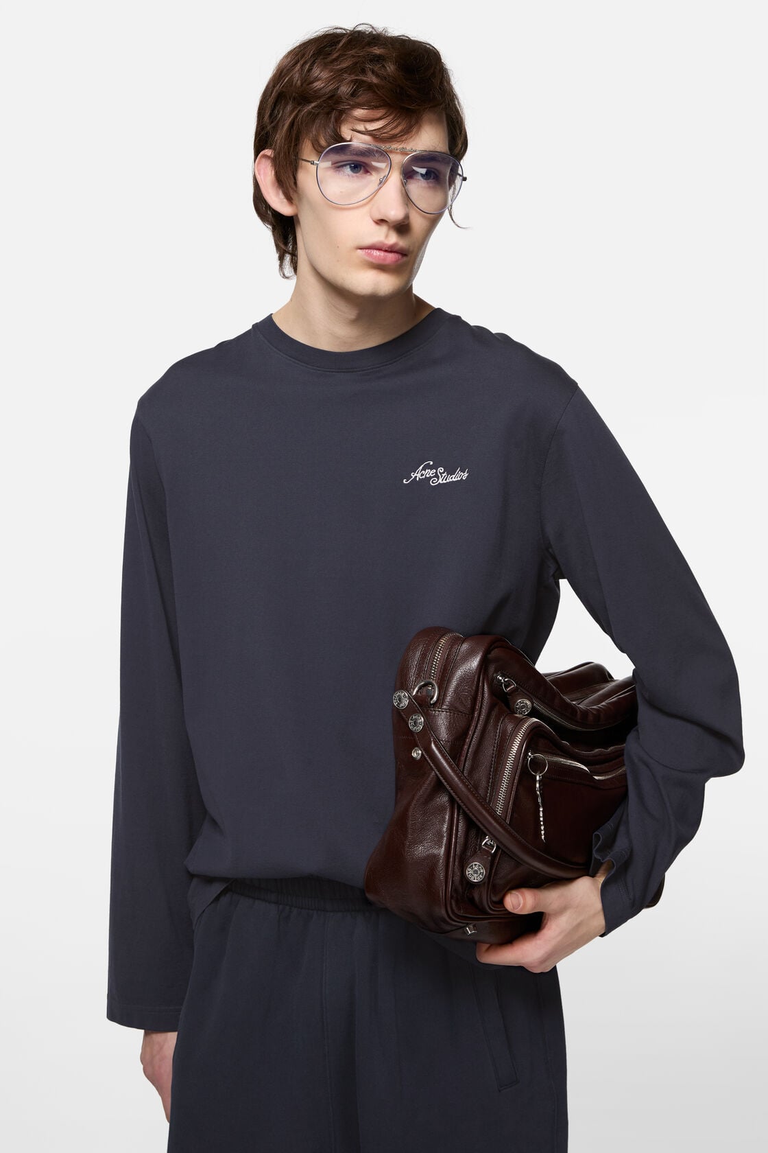 Jersey t-shirt with logo - Dark navy