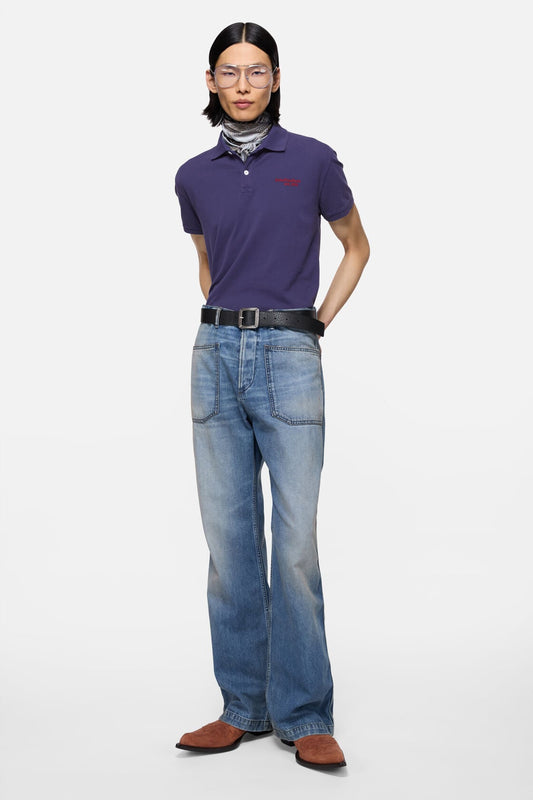 Polo t-shirt with logo - Navy