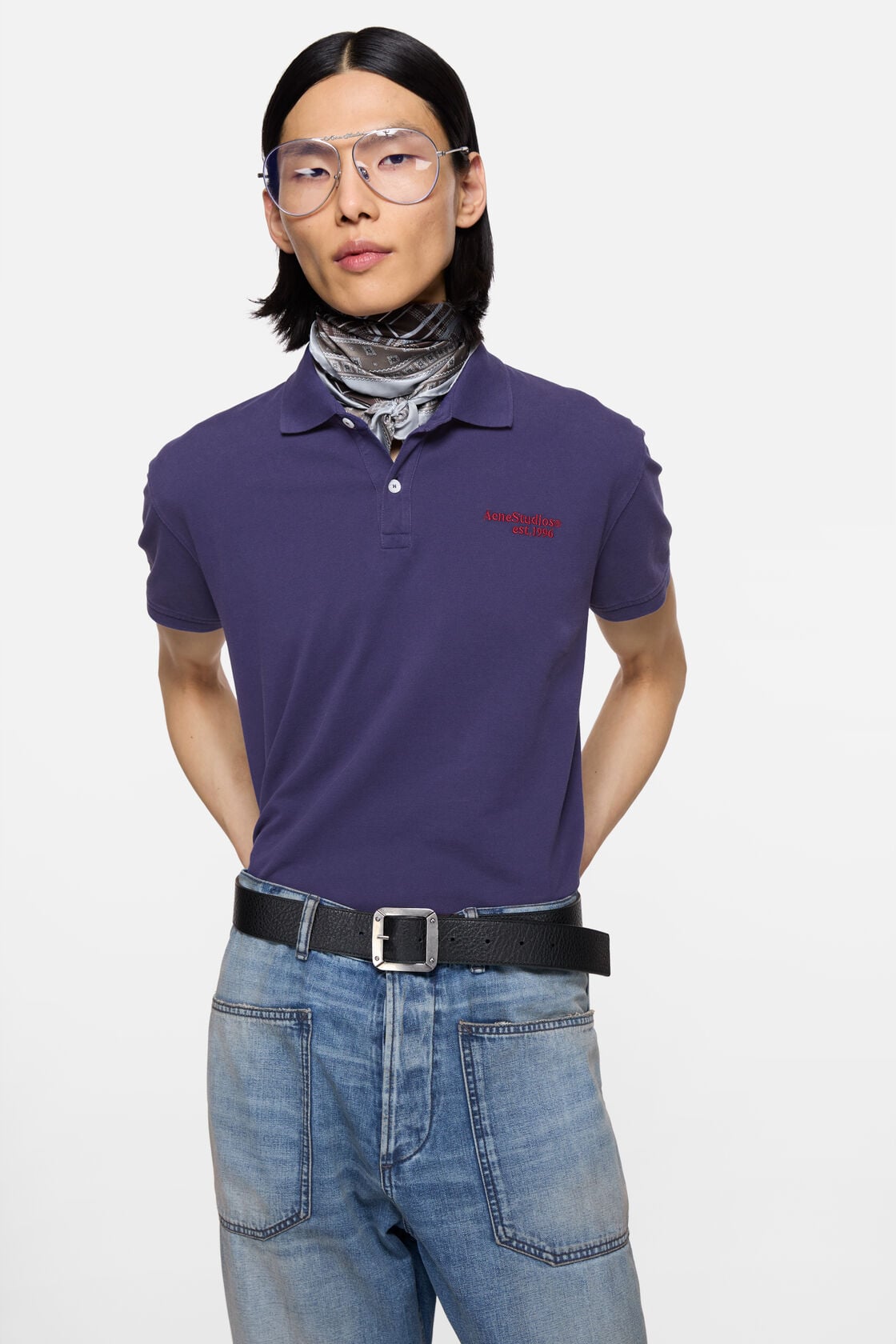 Polo t-shirt with logo - Navy