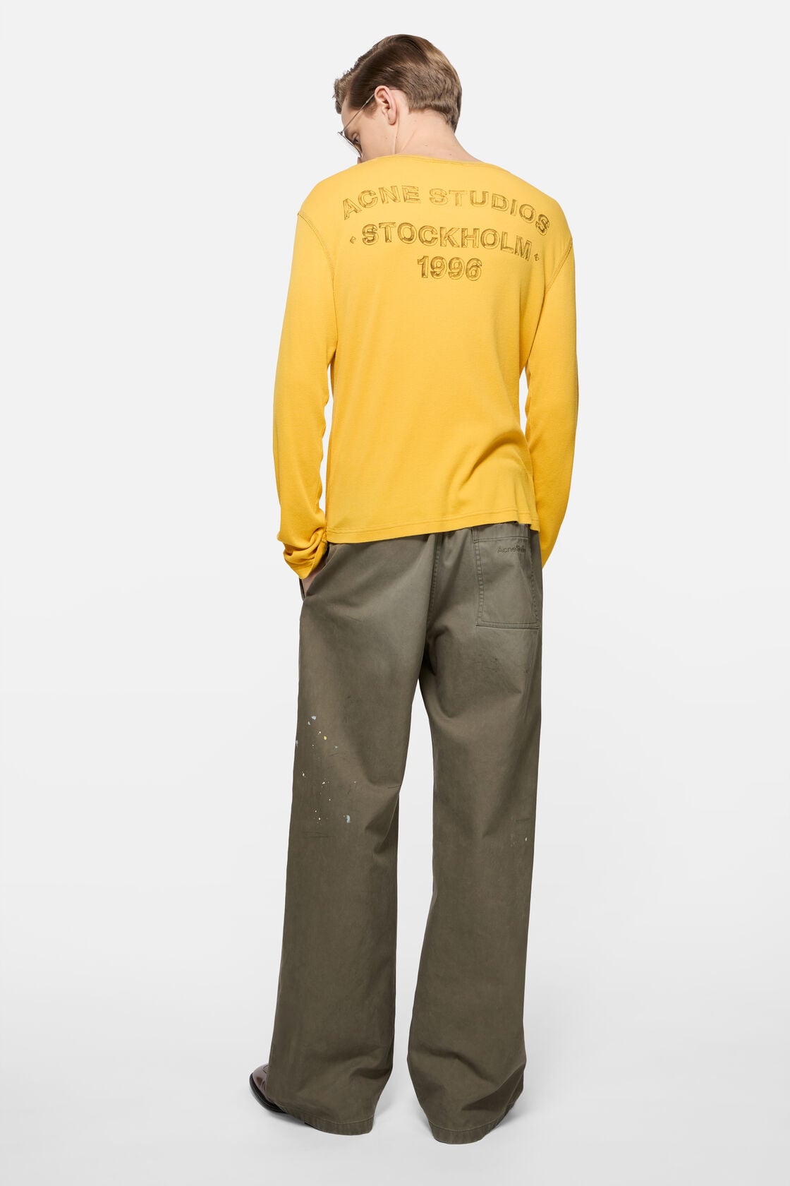 Sprayed logo t-shirt - Mustard yellow