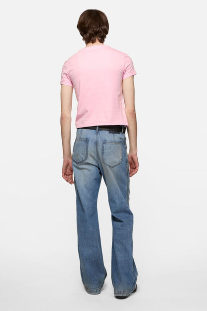 Fitted graphic  t-shirt - Pale Pink